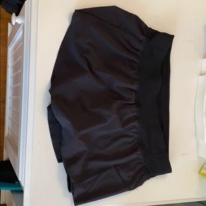 black lululemon tennis skirt w/ built in shorts